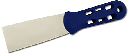 DEWEPRO Gipsspachtel 40 mm aus Edelstahl 0,7 mm – Präzisions-Malerspachtel mit ergonomischem Kunststoffgriff – für Gips, Fugen, Reparaturen, Renovierung und Innenausbau