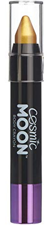Cosmic Moon - Metallic-Gesichtsbemaltungsstift/Körpermalkreide Make-Up für Gesicht & Körper - 3.5g - Erstellen Sie mühelos professionelle Metallic-Designs! - Gold