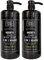 Dead Sea Collection Mens Shower Gel 3 in 1 with Amberwood Oil and Dead Sea Salt - Body Wash, Shampoo for Men, Face Wash - Pack of 2 (1000 ml. each)