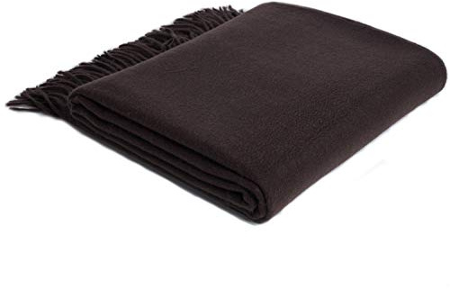 JENNIE LIU Home Luxurious Soft 100% Cashmere Throw Blanket (Chocolate)