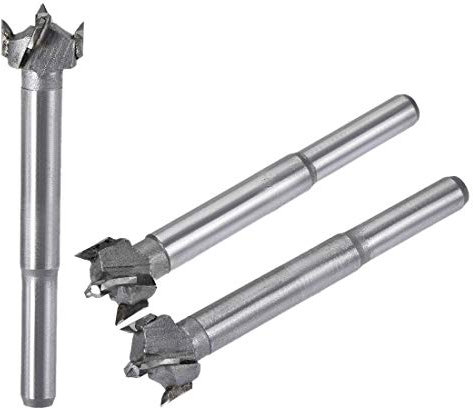 uxcell Forstner - Brocas de perforación para madera, 14 mm, 15 mm, 16 mm de diámetro, punta de acero de aleación de carburo, corte redondo para bisagras de madera contrachapada herramienta 3 en 1