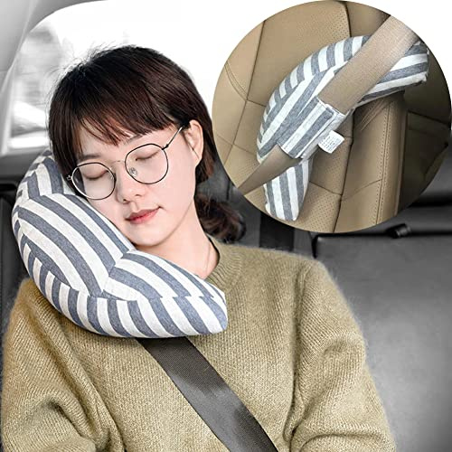 Kids Car Seat Belt Pillow Car Neck Pillow Car Headrest Cushion Seat Belt Cover Safety Belt Travel Pillow Head Neck Support Universal Fit Car Accessories for Children