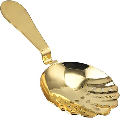 Julep - Colador de cóctel | Colador de Julep, colador de acero inoxidable, herramientas de cóctel para bebidas, hogar, cocina, bar (dorado)