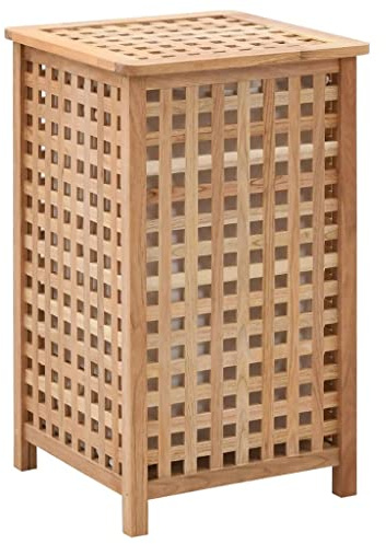 Massivholz Wäschetruhe mit Deckel & Herausnehmbaren waschbaren Linern, Wäschesammler Wäschekorb Wäschebox Wäschetonne Wäschesack für Bad Schlafzimmer, Braun