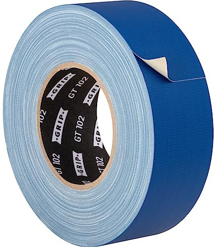 GRIP Eventbasics Gewebeband matt GT 102 | 50 mm x 50 m | Gaffa Tape ablösbar bis zu 3 Wochen | reflexionsfrei | schonendes Klebstoffsystem - blau