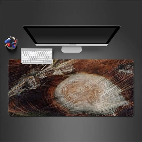 QiHon Gaming Mauspad XXL Holzmaserung Großes Mauspad Schreibtischauflage mit Vernähte Kanten Einer speziellen Oberfläche verbessert Geschwindigkeit und Präzision 1200x600x3mm