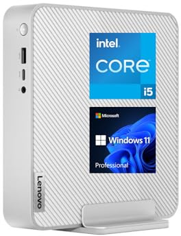 Lenovo IdeaCentre Business Mini ordinateur de bureau, 13e génération, Intel i5-13500H, 32 Go de RAM, SSD PCIe M.2 de 1 To, RJ-45, HDMI, Wi-Fi 6, Bluetooth, Windows 11 Pro, gris