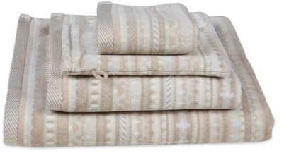 Pip Studio 3er Set Gästehandtuch Geometric Print Farbe Sand Größe 30x50 cm
