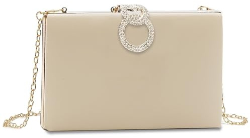 vimate Damen Nude Kunstleder Abendtasche, Clutch für Formal/Hochzeit/Cocktail/Engagement/Party (DE-Style 9-Nude)