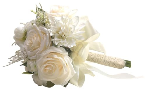 Mazzi di fiori di rosa artificiali bouquet da sposa per cerimonia nuziale decorazioni per feste centrotavola