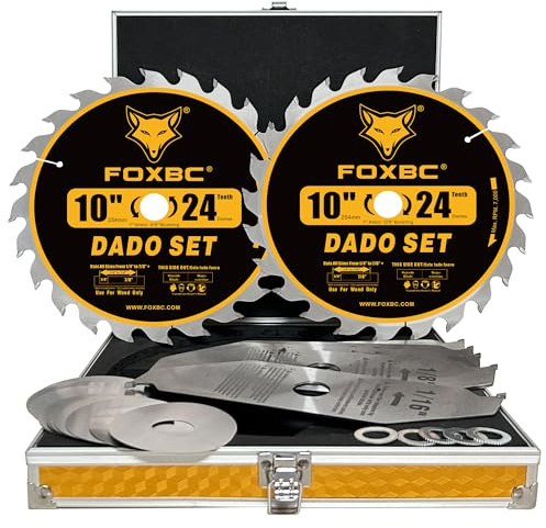 FOXBC 10 Carbide Stacking Dado Blade Set