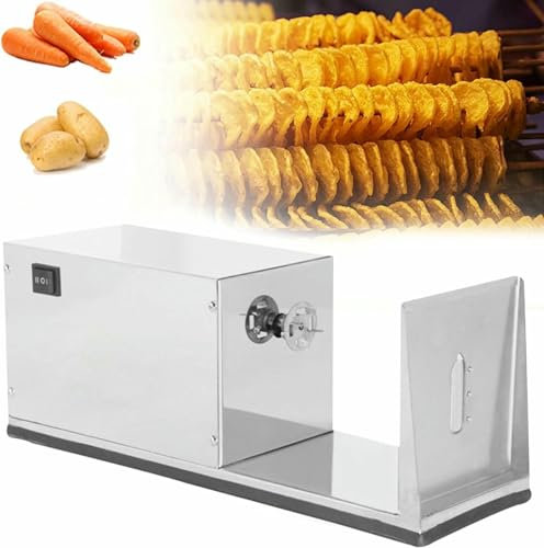 VYUJHNBG Macchina di Patate A Spirale di Patate, Tagliere di Patate A Spirale Elettrica, Affettatore di Patate