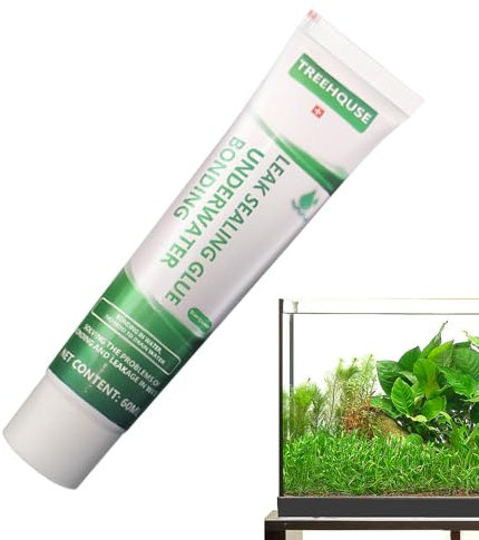 Aquarium Sealant, 60ml Aquarium Repair Adhesive, Waterproof Adhesive Sealant | Clear Silicone for Fixing Leaks, Underwater Glue for Glass Tanks, Decorations Seam Reinforce