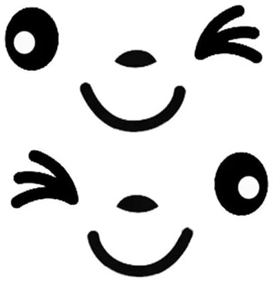 2 Pack | Autoaufkleber Vinyl Aufkleber für Seitenspiegel | Lächelndes Smiley Gesicht Aufkleber für Auto, Van, SUV, Motorrad