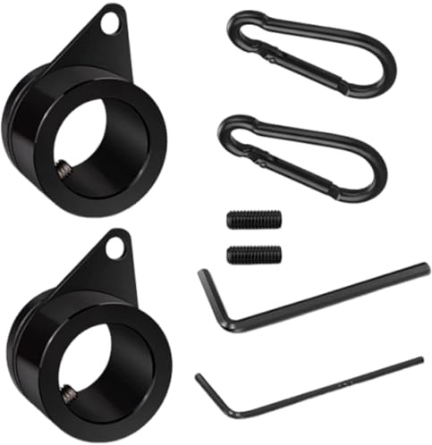 Ldabrye 2pcs AntiTangle Flag Poles Rings Aluminum Alloy 360 Rotating Spinner With Hook For 0.8-1.01Inch FlagPoles Accessories Weatherprevent Flag Poles Rings