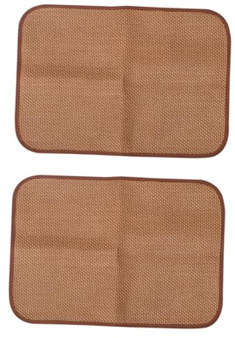VERDANVERSE Hundematte aus Rattan und Bambus, Atmungsaktiv, Kaffee | Sommermatte für Haustier Kennel, Pflegeleicht, Luftdurchlässig, 2 Stück-pack