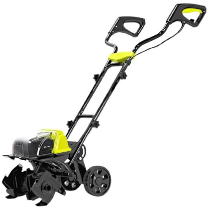 Motoculteur Électrique, Motoculteur De Jardin 180 TR/Min, Puissant Moteur sans Balais, Motoculteur De Jardinage avec Double Interrupteur Marche/arrêt De Sécurité pour Potager