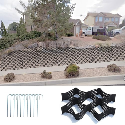 Stabilisateur de Gravier Robuste for allées et Paddocks – Renfort de Sol en PEHD de 5 ou 10 cm de Profondeur (40 x 40 cm)(156x276 in 4in H)