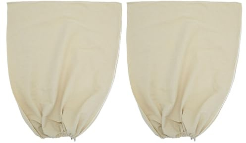 Sosoport Lot de 2 Housses Antigel en Toile de Jute 80X100 CM, Protection Hivernale Respirante pour Plantes d'Extérieur, Arbustes et Pots de Balcon, Couverture Réutilisable Le Gel Vent