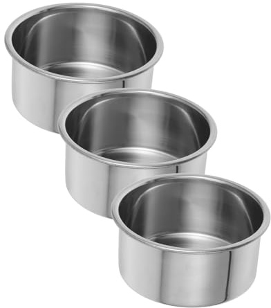 TOYANDONA Juego de 3 Moldes para Pasteles Redondos de Acero Inoxidable Mini Moldes para Tartas Pequeños de 10 Cm Reutilizable Superficie Lisa Apto para Repostería Casera