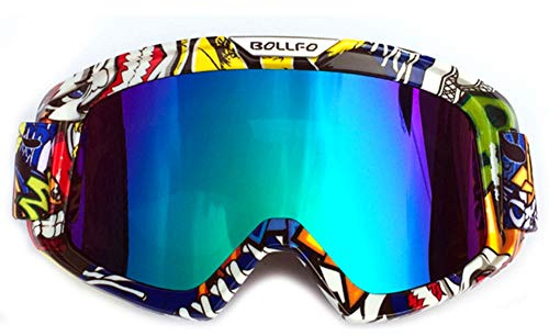 HONCENMAX Motorrad Brille Mit Abnehmbarer Gesichtsmaske Helm Nebelfest Winddicht Reiten Sonnenbrille