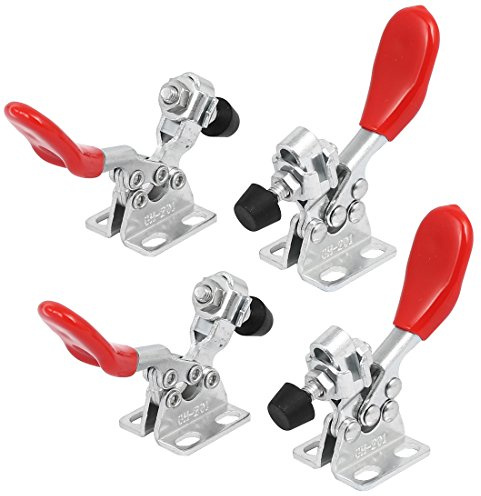 Aexit 27Kg Holding Clamps Capacity Plastic Coated Handle U-Bar Horizontal Toggle Clamps Toggle Clamps CH-201 4pcs