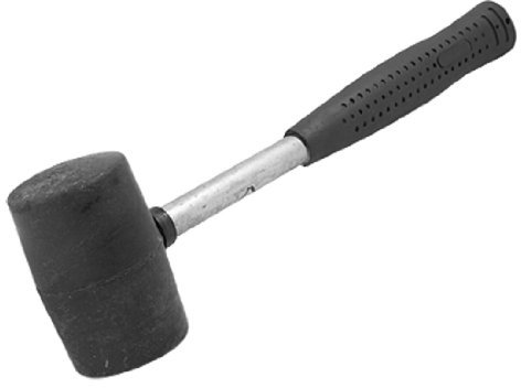Aexit 0.27M Long Black Nonslip Handle Rubber Mallet H-ammer Tool (ab12a89b44c1db9880e4adba28375143)