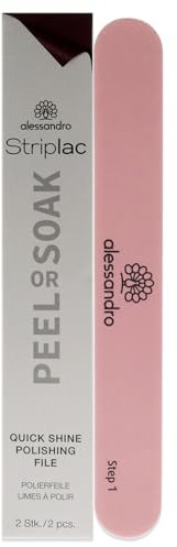 alessandro Striplac Peel Or Soak Polish File - Zwei-Step Polierfeile für hochglänzende Nägel, 2 x 1 Stück