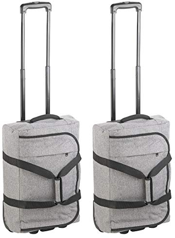 Xcase Weekender-Reisetasche: Faltbare 2in1-Handgepäck-Trolley & Reisetasche, 44 l, 2 kg, 2er-Set (Handgepäck-Koffer leicht, Koffer-Trolley klein, Trolly)