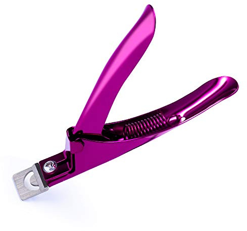 MelodySusie Nagelknipser Maniküre Tip Cutter Schneider für Kunstnägel Gelnägel Fingernägel Falsche Nägel, Rosarot