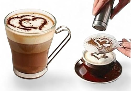 16x Bildschablonen für Kakao Motive auf Cappuccino und Kuchen