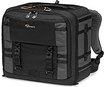 Lowepro LP37269-PWW Pro Trekker BP 450 AW II Kamerarucksack mit Maxfit Einteilern für 15-Zoll-Laptop/iPad, spiegellose Profikamera/DSLR, Sony, Canon, Nikon, Gimbal, Drohne, DJI, schwarz/dunkelgrau