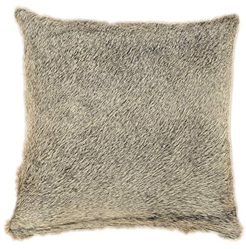 generisch KUHFELL Kissenbezug GRAU Natur 40 x 40 cm DEKO Kissen AUS ECHTEM KUHFELL BEIDE Seiten AUS Fell