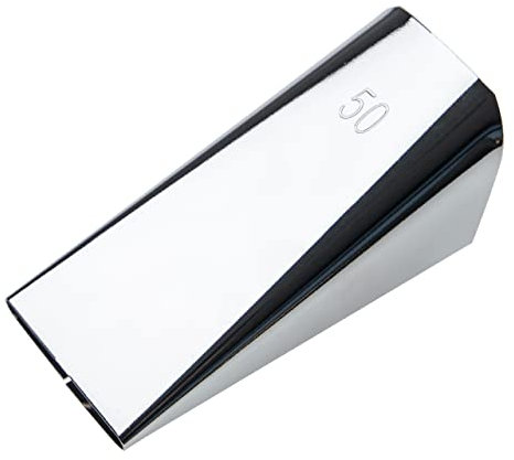 vhbw Schrägbandformer 50 mm für Nähen, Quilten - Bias Tape Maker, Edelstahl/Kunststoff, Schwarz, Silber