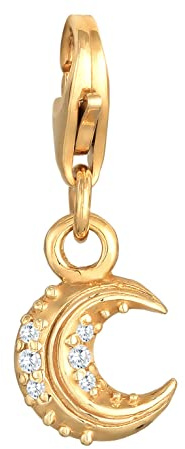 Nenalina Charm Anhänger Halbmond 925 Sterling Silber – Clasp Charm Damen – Handgefertigt, stilvoll & elegant