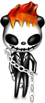 GNOCE Charm Perle Cooler Geister Ritter Skelett Charm 925 Sterling Silber Bead Charms Fit Armband/Halskette Halloween Geschenk für Frauen Mädchen (Geister)