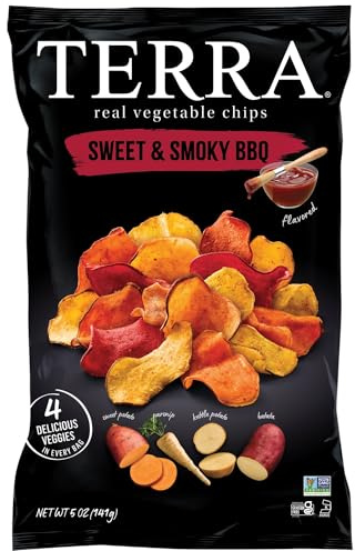 Terra Vegetable Chips, Sweet & Smoky BBQ, 5 oz (Pack of 6)