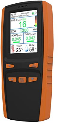 Detector de gas, monitor de gas, Analizador de ozono portátil multifuncional inteligente O3 medidor de ozono Detector de Gas Sensor Monitor de contaminación de calidad del aire para monitoreo del aire