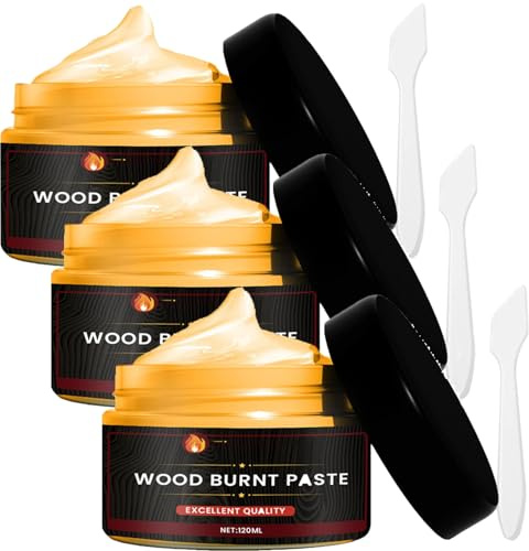 Kirdume Holzbrennpaste, Scorch Holzbrennpaste Für Und Basteln, Einfach Aufzutragende Brennpaste, Brennpaste Basteln, Brandmalerei Zubehör Für Papier, Leder, Stoff, Camping