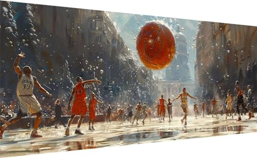 170 x 80cm Groß Diamond Painting XXL, DIY 5D Basketball Diamant Painting Set für Erwachsene, Diamant Painting Bilder Junge Kunst Cross Stickerei Malerei, Diamond Painting für Deko Wohnzimmer J_4