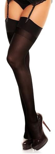 GLAMORY Noir 60 Bas jarretelles-noir-56-58