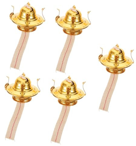 Amosfun Lot De 5 Brûleurs De Lampe À Pétrole De Style Vintage Pièces De Rechange pour Lampe À Huile Support De Cheminée Accessoires pour Lampe À Huile Base en Métal Robuste