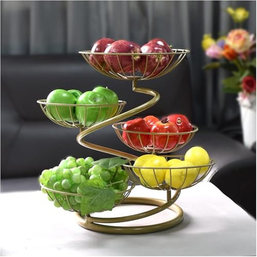 Fruit Basket Bowl Multi-Layer Fruit Tray Living Room Home Coffee Table Creative Candy Tray Large Capacity Simple Modern Fruit Basket Fruit Bowls