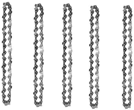 Sägeketten 8-Zoll-Mini-Kettensägen-Kettenführung, 1/4 Zoll Teilung, 0,043 Zoll, 45 Treibglieder, Halbmeißel, elektrische Kettensägenkette for Garten- und Holzbearbeitungswerkzeuge(5pcs 8inch chains)