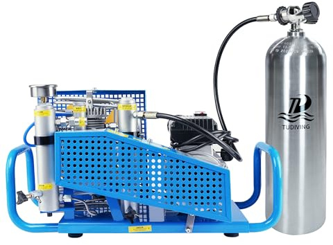 TUDIVING-4500Psi Diving Compressor | Pcp Air Compressor | Auto-Stop | 100L/min | High Pressure Compressor | for Diving/PCP Rifle/Paintball Air Gun
