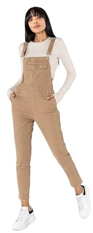 Nina Carter Salopette da donna, in denim, stile vintage, tuta estiva