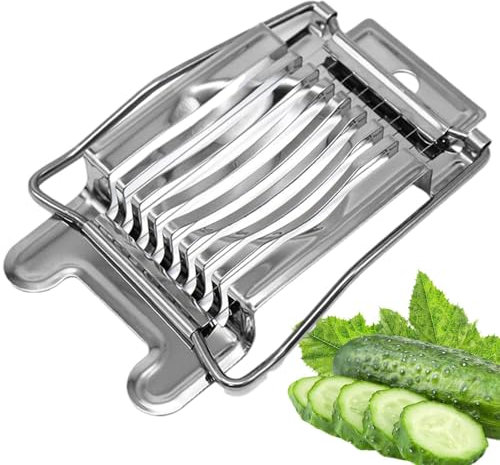 Eierschneider Draht, Edelstahl Eierschneider Gekochte Eier Heavy Duty Metall Eier Slicer Drahtschneider Erdbeerschneider Gadget Tool Wedger Eierschneider Slicer für Zuhause, Küche, Café, Wohnung