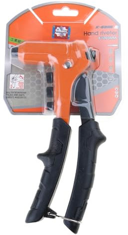 Remachadora manual de una sola mano resistente con 4 cabezales de remache intercambiables sin herramientas, fácil de usar