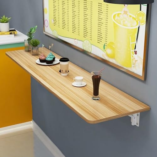 Mesa Plegable De Pared, Mesa Plegable Con Tapa De Pared, Escritorio De Ordenador Plegable Flotante, Mesa De Comedor Colgante Mesa De Bar Para Cocina Lavandería Dormitorio(Walnut,90x40cm/36x16in)