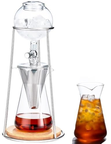 Cafetera de preparación fría, torre de goteo con filtro de acero inoxidable para cafetería, hogar, oficina